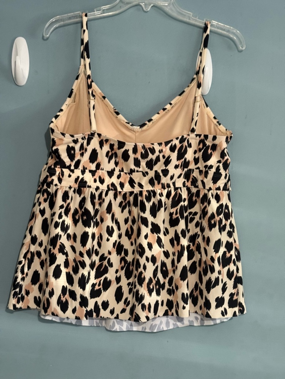 Kona Sol Animal Print One-Piece Swim Dress - Cream/Black/Brown - Picture 7 of 16